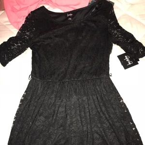 Black lace dress